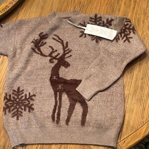 Reindeer Sweater with Snowflake Design